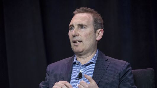 Andy Jassy, CEO of Amazon Web Services, speaks at the AWS Summit in San Francisco on April 19, 2017.