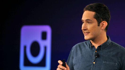 Instagram CEO Kevin Systrom speaks at Facebook's corporate headquarters during a media event in Menlo Park, California on June 20, 2013, where Facebook announced the introduction of video for Instagram. 