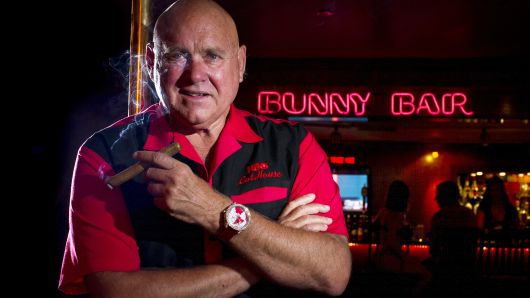 Dennis Hof, owner of the Moonlite Bunny Ranch, stands for a photograph inside the Moonlite Bunny Ranch in Mound House, Carson City, Nevada, on Tuesday, Aug. 20, 2013. 