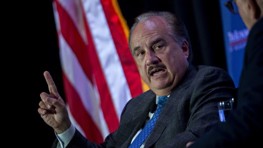 Larry Merlo, president and chief executive officer of CVS Health Corp., speaks during an Economic Club of Washington discussion in Washington, D.C., U.S., on Monday, Oct. 15, 2018. 