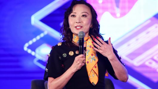Jing Ulrich, MD & Vice Chairman of Asia Pacific for J.P. Morgan Chase, speaks during CNBC's East Tech West in Nansha, Guangzhou.