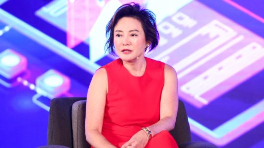 Catherine Cai, Executive Vice Chairman & Chairman of Greater China of UBS, speaks during Fireside Chat on Day 2 of CNBC East Tech West at LN Garden Hotel Nansha Guangzhou on November 28, 2018 in Nansha, Guangzhou, China