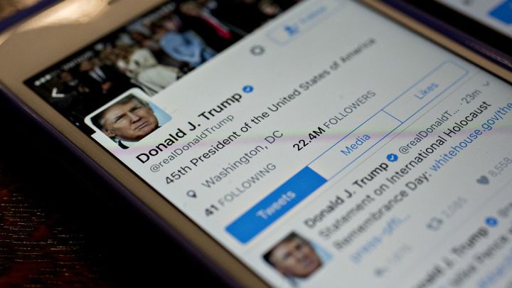 The Twitter Inc. account of U.S. President Donald Trump, @realDoanldTrump