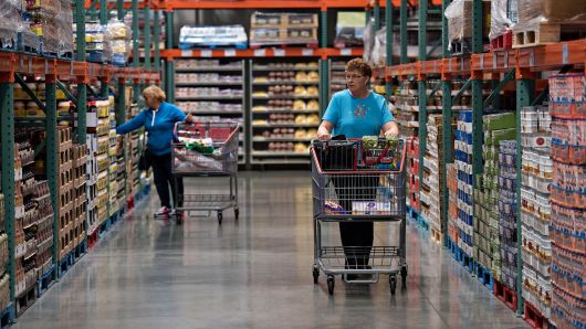 A woman shops at a Costco Wholesale Corp. store in East Peoria, Illinois.