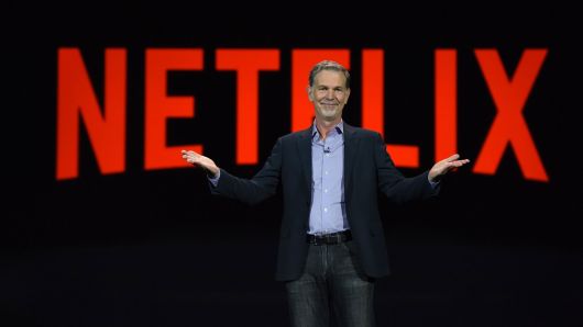 Netflix CEO Reed Hastings gives a keynote address, January 6, 2016 at the CES 2016 Consumer Electronics Show in Las Vegas, Nevada.