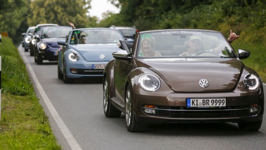 Beetles during the 12th Beetle Sunshine Tour To Travemuende the 12th Beetle Sunshine Tour on August 20, 2016 in Luebeck, Germany. 