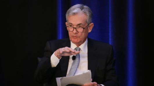 Jerome Powell, chairman of the U.S. Federal Reserve, speaks during the American Economic Association and Allied Social Science Association Annual Meeting in Atlanta, Georgia, U.S., on Friday, Jan. 4, 2019.