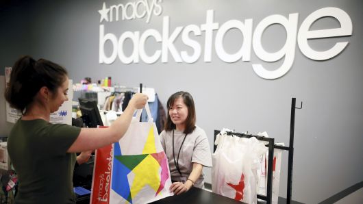 Macy's at Chula Vista Center prepares for the Grand opening of its off-price shopping experience, Macy's Backstage, on Wednesday, Sept. 12, 2018 in Chula Vista, Calif.