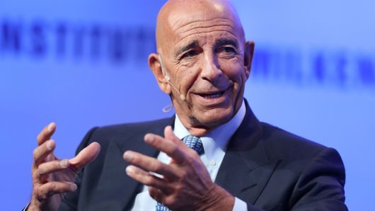 Thomas Barrack, Executive Chairman, Colony Northstar, speaks at the Milken Institute's 21st Global Conference in Beverly Hills, California, May 1, 2018.