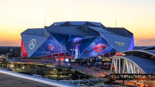 The Mercedes-Benz stadium in Atlanta, Georgia, where the 2019 Super Bowl will be held
