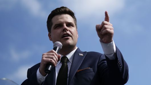 U.S. Rep. Matt Gaetz (R-FL) speaks during a rally hosted by FreedomWorks September 26, 2018 at the West Lawn of the Capitol in Washington, DC.