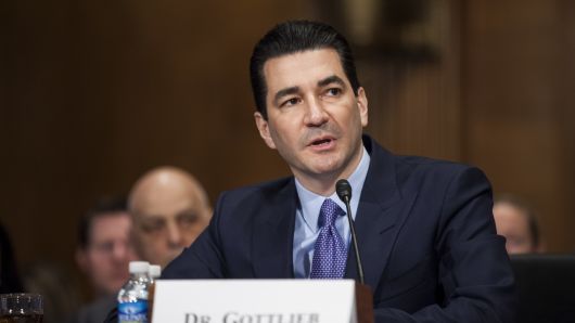 FDA Commissioner-designate Scott Gottlieb testifies during a Senate Health, Education, Labor and Pensions Committee hearing on April 5, 2017 at on Capitol Hill in Washington, D.C.
