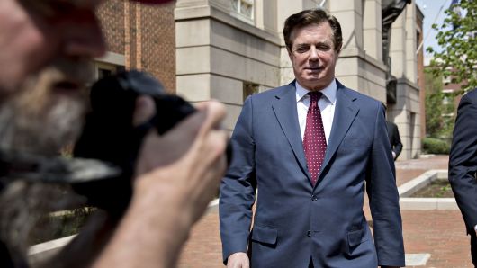 Paul Manafort, former campaign manager for Donald Trump, exits the District Courthouse after a motion hearing in Alexandria, Virginia, on Friday, May 4, 2018.