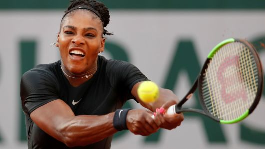 Serena Williams of the U.S. in action in the French Open, June 2, 2018.