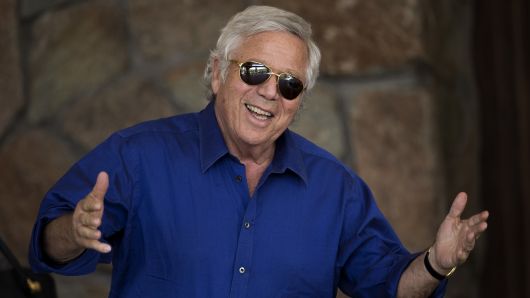 Robert Kraft, chief executive officer of the Kraft Group and owner of the New England Patriots football team, attends the annual Allen & Company Sun Valley Conference, July 5, 2016 in Sun Valley, Idaho.