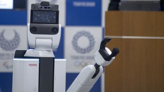 Toyota's Human Support Robot is pictured at a demonstration of the Tokyo 2020 Robot Project in Tokyo, Japan, on March 15, 2019.