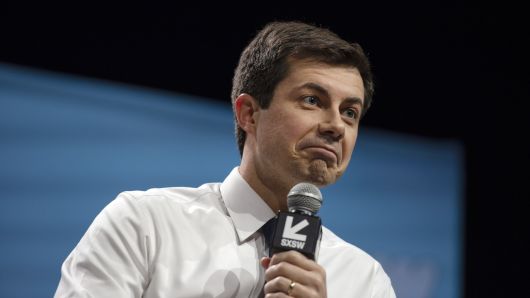 Pete Buttigieg, the mayor of South Bend, Indiana, and 2020 presidential candidate, pauses during the South By Southwest (SXSW) conference in Austin, Texas, U.S., on Saturday, March 9, 2019.