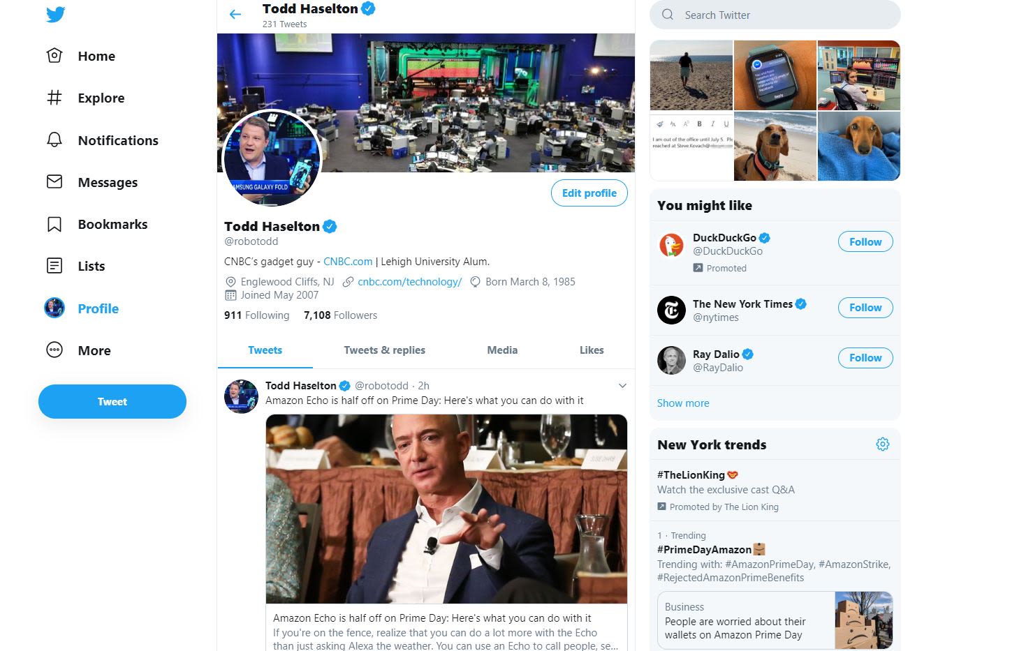 CNBC Tech: New Twitter profile