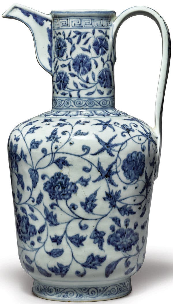 This Ming dynasty ewer sold for $3.1 million.
