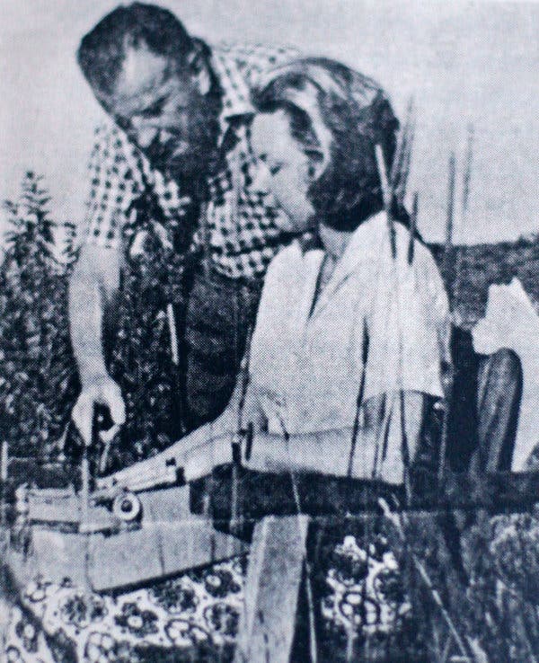 Ms. Mills and Mr. Seymour in 1965. “Everyone assumed that he had done all that work by himself,” she said in 2010, “but we were equal partners.”