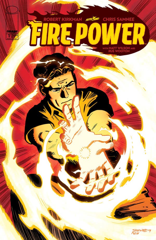The cover of Fire Power No. 1. “When I wasn’t watching zombie movies as a teen, I was watching martial arts,” Kirkman said of his inspiration for this story line.