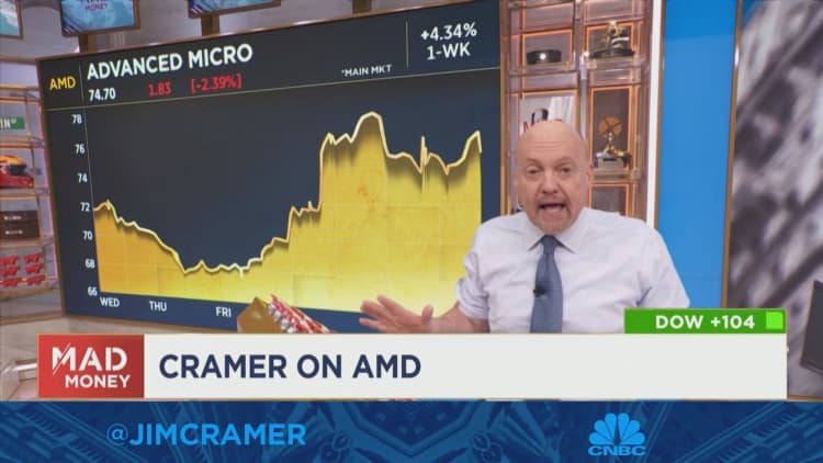 Jim Cramer breaks down two contrasting analyst calls on Advanced Micro Devices