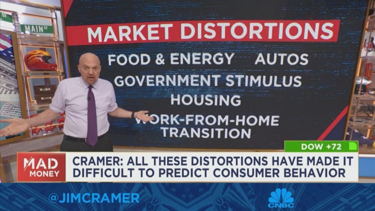 When you add up all the distorions, it's insanely hard to predict consumer behavior, says Cramer