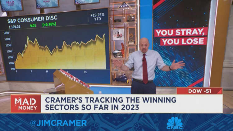 Jim Cramer ranks the S&P 500's winning and losing sectors for the year