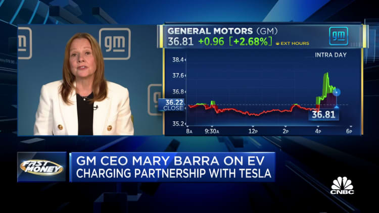 GM CEO Mary Barra breaks down new EV charging partnership with Tesla