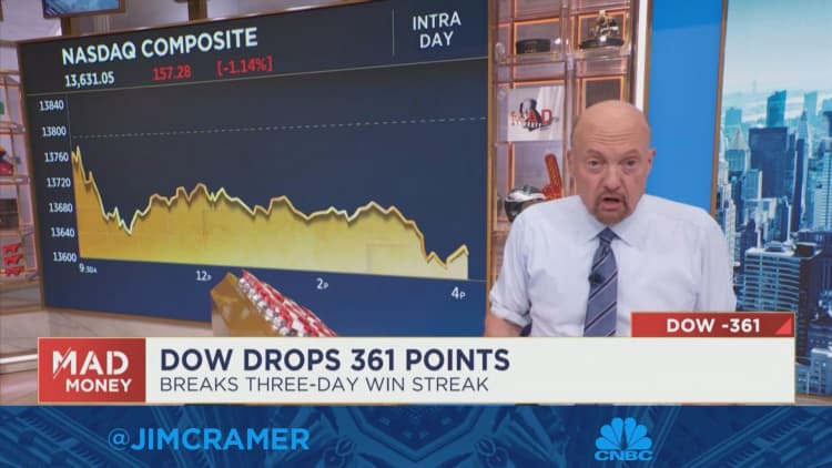 It doesn't make sense for our stock market to be down this much off of weakness in China, says Jim Cramer